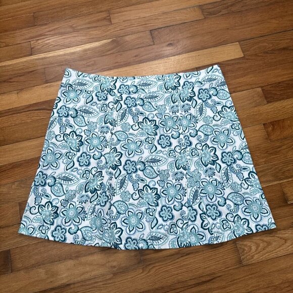 Rip Skirt Women's Green Floral Adjustable Wrap Mini Cover Up Size XL - Picture 4 of 5